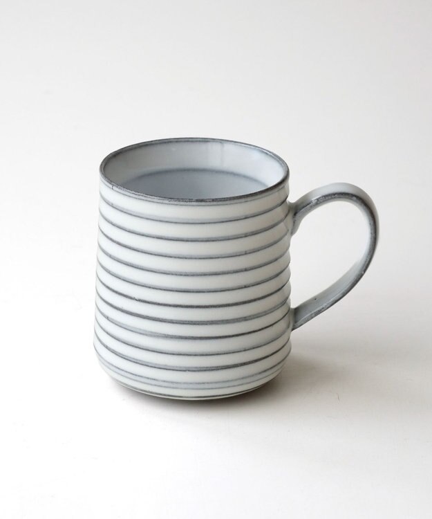 たち吉 【たち吉】粉引しのぎマグ（細ボーダー）〈１個〉波佐見焼 キナリ