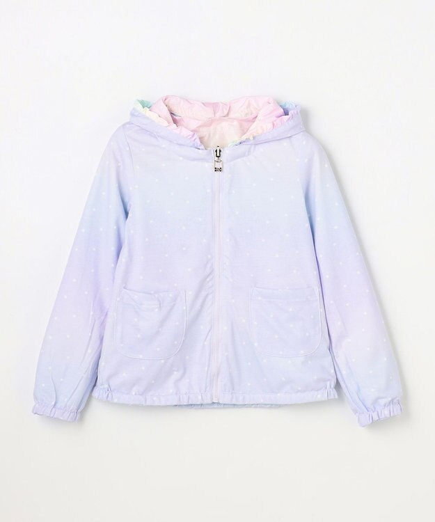 ANY KIDS 【フード取り外し/洗濯機可能】撥水加工リバーシブルゾン レインボー