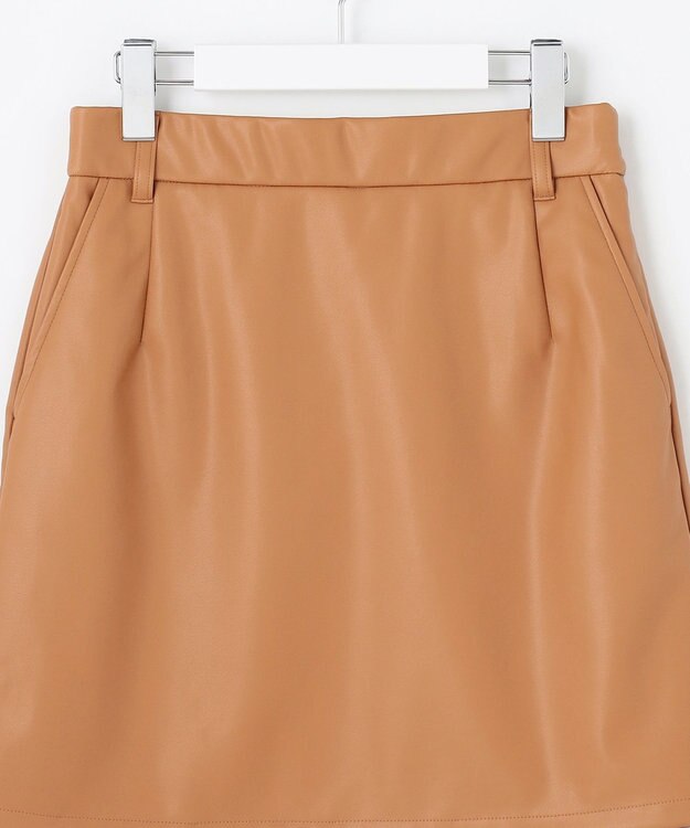 23区GOLF 【WOMEN】フェイクレザー スカート キャメル系