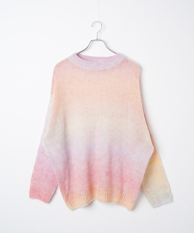 WEGO グラデーションメッシュニット 柄1