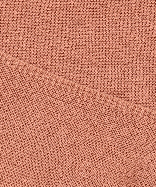 ANY 【洗濯機可/アンチピリング/UVカット】アクリルガーターフレンチスリーブニット コーラル