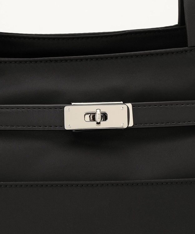 ICB 【A4サイズ収納可】ベルトバックルトート ブラック