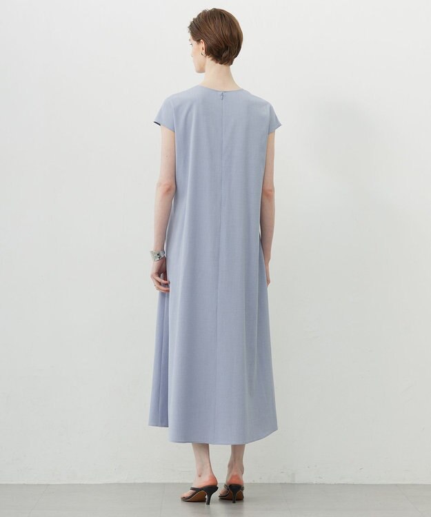 ICB 【ASUMI・MANAMIコラボ 丈が選べる】タックデザインワンピース サックス系