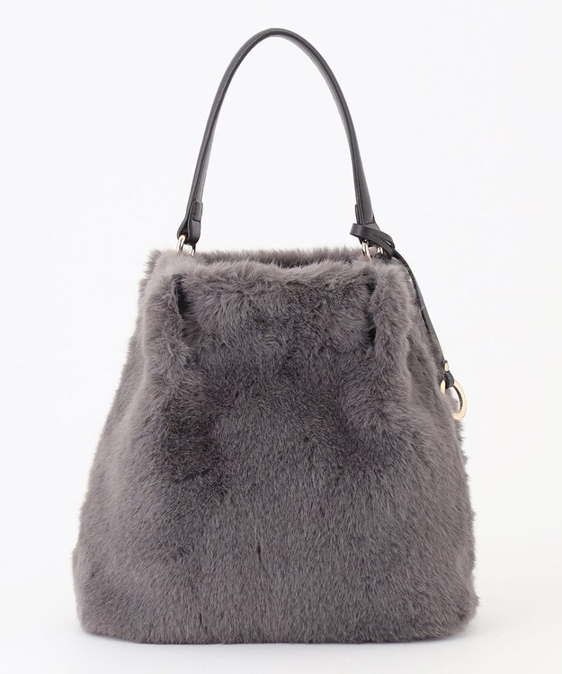 組曲 ファーバケット バッグ グレー系