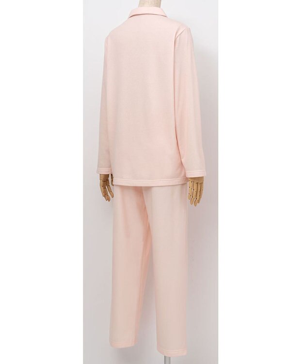 Wing 【パジャマ】　長袖・長ズボン　綿100％（表側・肌側）　パイル素材（肌側）　ウイング／ワコール　EP8092 ピンク