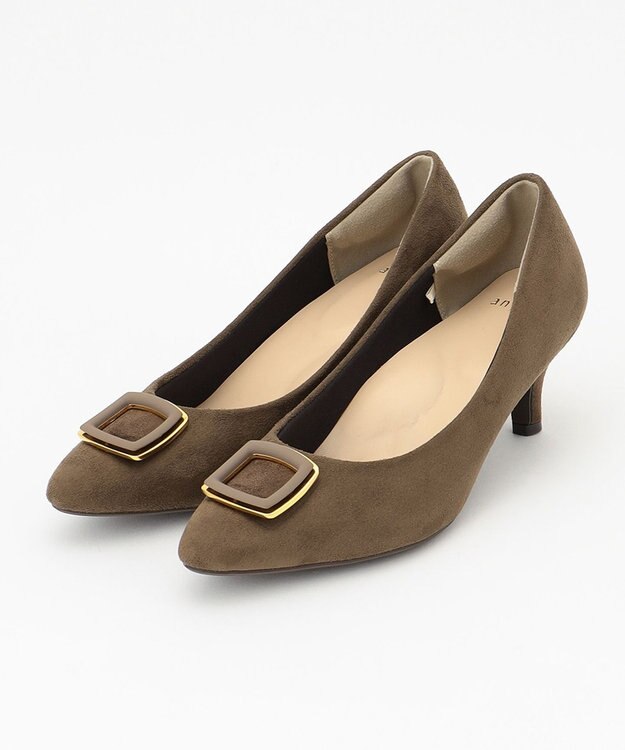 ANY SIS 【WEB&一部店舗限定】バックルスエード パンプス