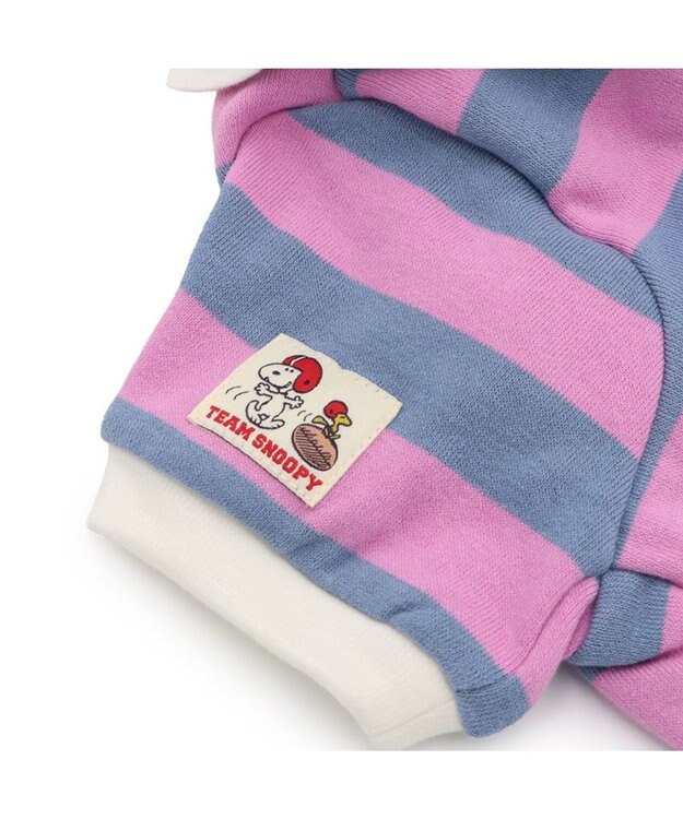 PET PARADISE スヌーピー ラガー シャツ 小型犬 グレー×ピンク