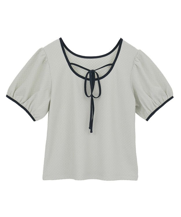 earth music&ecology マルチウェイ配色リボンカットプルオーバー Mint