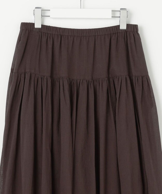23区 【Indian Factory】コットンボイル スカート ブラウン系