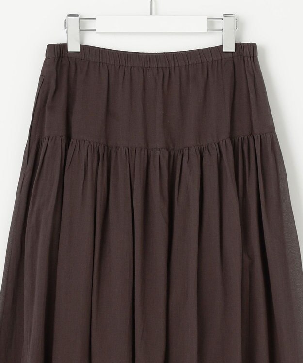 23区 【Indian Factory】コットンボイル スカート ブラウン系