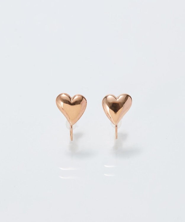 Phoebe 【痛くないシリーズ/金属アレルギー対応】ニュアンスハートライトフィットイヤリング　シャンパンゴールド シャンパンゴールド