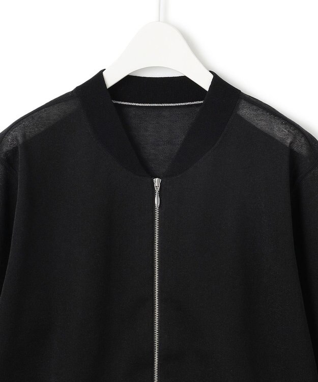 ICB 【洗える】ドライシアージップアップブルゾン ブラック系