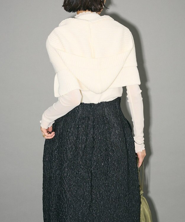 Green Parks フードマフラー＋ケープニット Off White