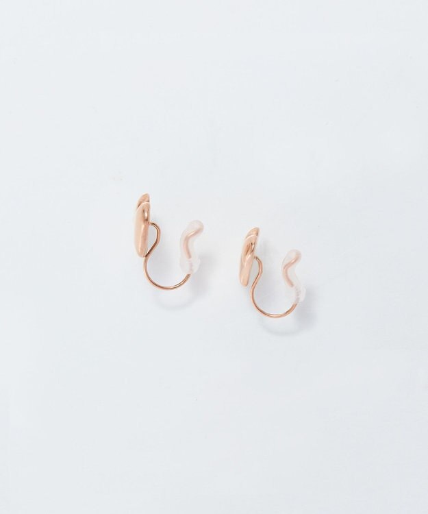 Phoebe 【痛くないシリーズ/金属アレルギー対応】ニュアンスハートライトフィットイヤリング　シャンパンゴールド シャンパンゴールド