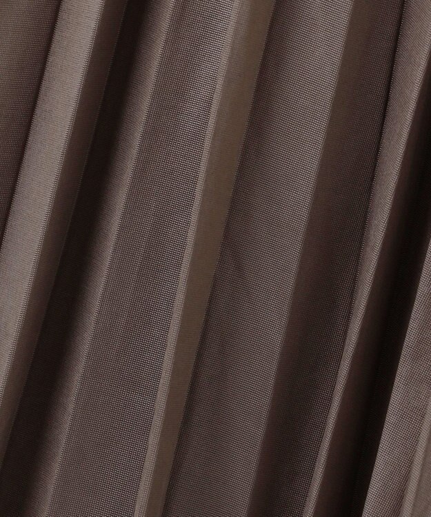 ANY 【ウエストゴム】レザーライクプリーツスカート ブラウン