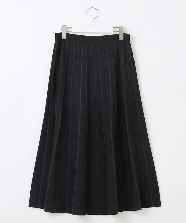 J.PRESS LADIES L 【洗える】レーヨンエリートストレッチ ニット スカート ブラック系