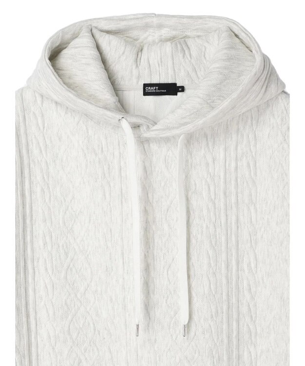 CRAFT STANDARD BOUTIQUE ケーブル柄カットパーカー2 Oatmeal