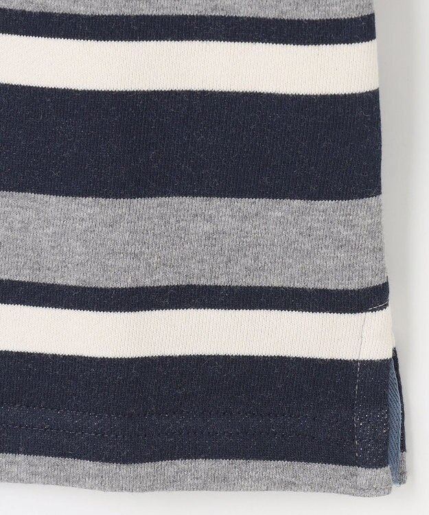 J.PRESS KIDS 【140-170cm】ハーフジップ ボーダー トレーナー グレー系1