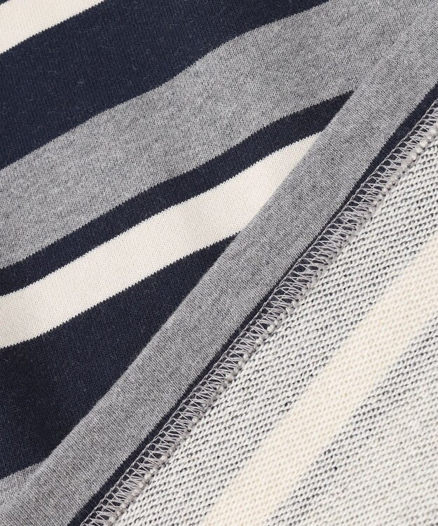 J.PRESS KIDS 【140-170cm】ハーフジップ ボーダー トレーナー グレー系1