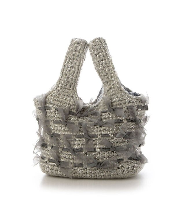 UNBILLION カカトゥ kakatoo / リボンモヘアクロッシェバッグ GY