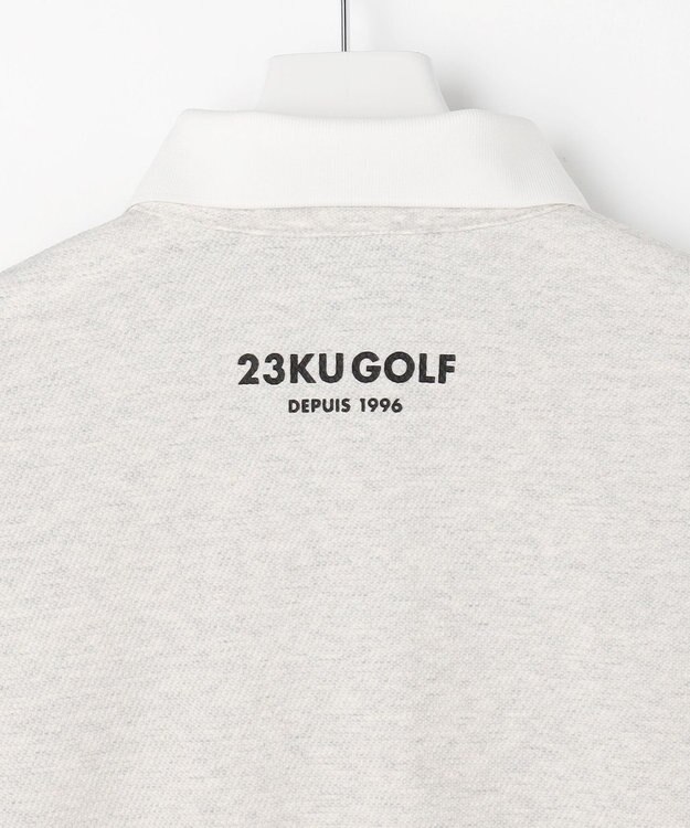 23区GOLF 【MEN】『PEANUTS』コラボ　「JOE COOL」半袖ポロシャツ ライトグレー系