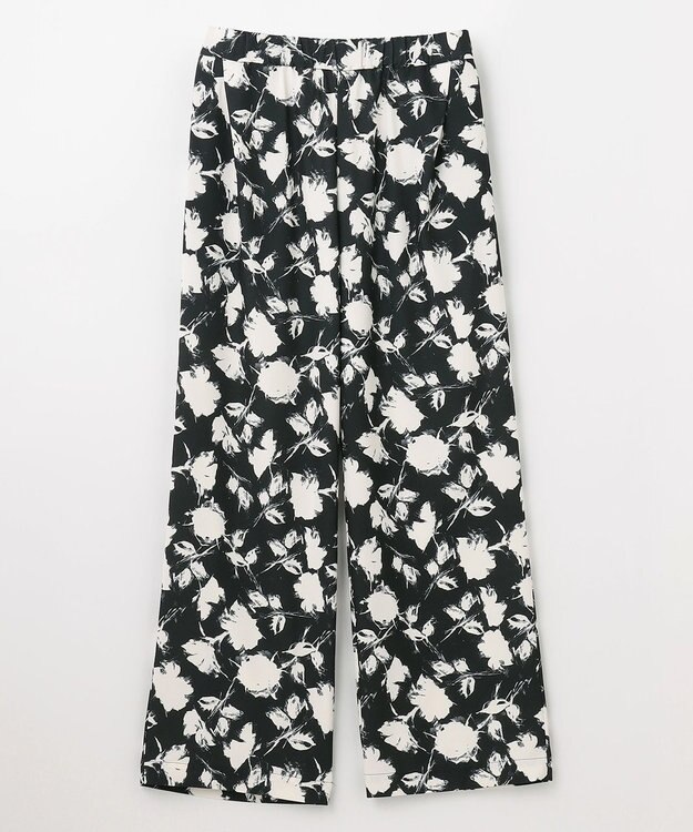 ANY L 【洗濯機可/ウエストゴム】プリントパンツ チャコールベース