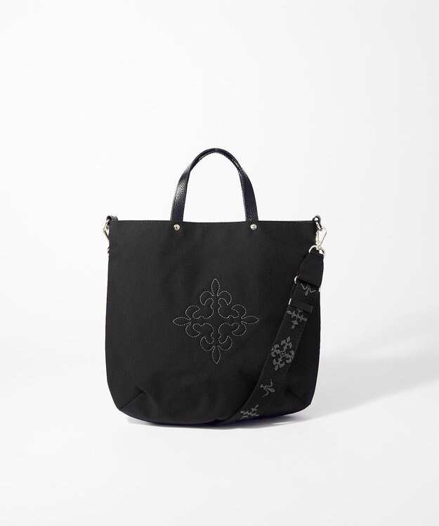 russet 《トートバッグ人気NO.1モデル》スリム2WAYトートバッグ <ナイロン>(CE-1404-WEB) Black