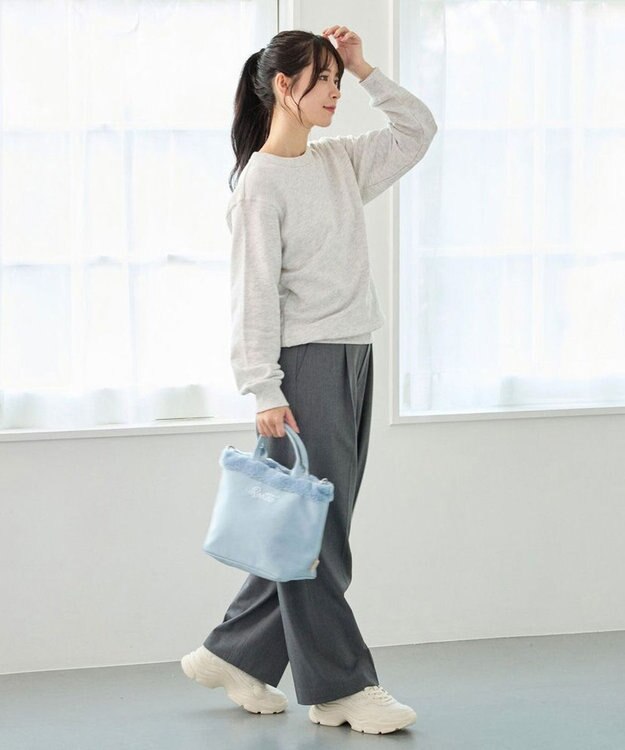 ROOTOTE 3654【2way】SC.スクエア.ボアトート-A 02：ライトブルー