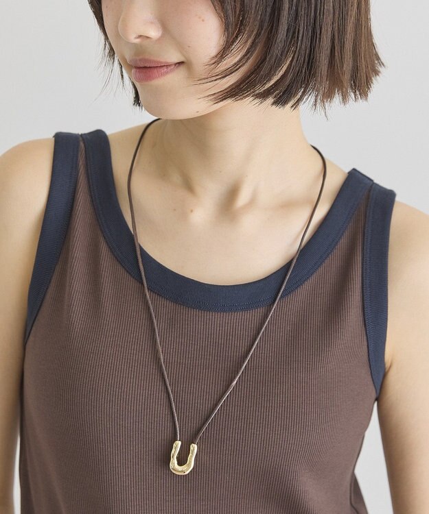 AMERICAN HOLIC ホースシュートップネックレス Brown