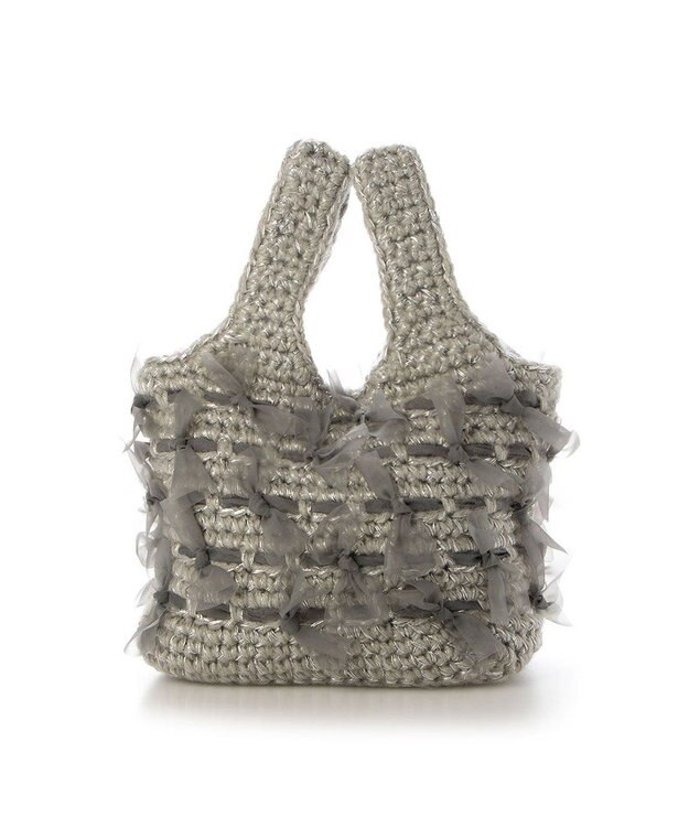 UNBILLION カカトゥ kakatoo / リボンモヘアクロッシェバッグ GY