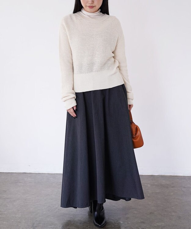 TOQUE 〈大草直子さんアドバイザー〉ベビーアルパカ×シルクハニカムニットトップス オフ