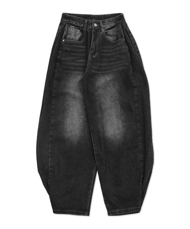 WEGO ブラストワイドデニム ブラック