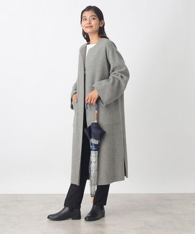 MOONBAT POLO RALPH LAUREN（ポロ ラルフローレン） 長傘 ビニール傘 ポロポニー バイカラー 10本骨 ネイビーブルー