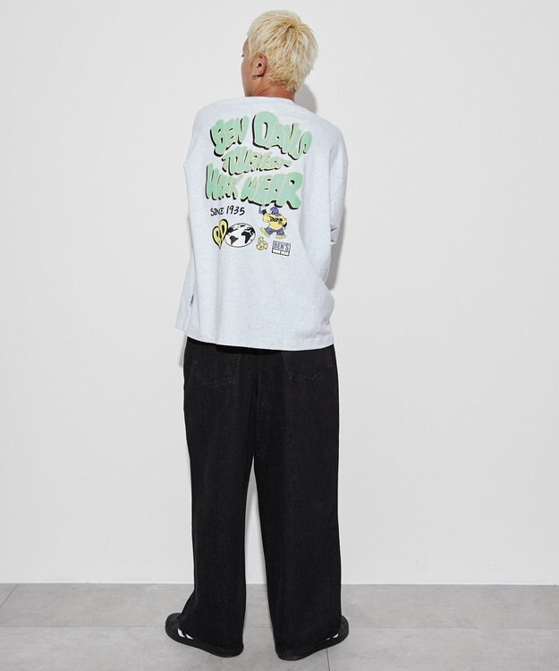 WEGO 【ユニセックス着用ITEM】別注ベンデイビスプランプロゴT（LS） ライトグレー