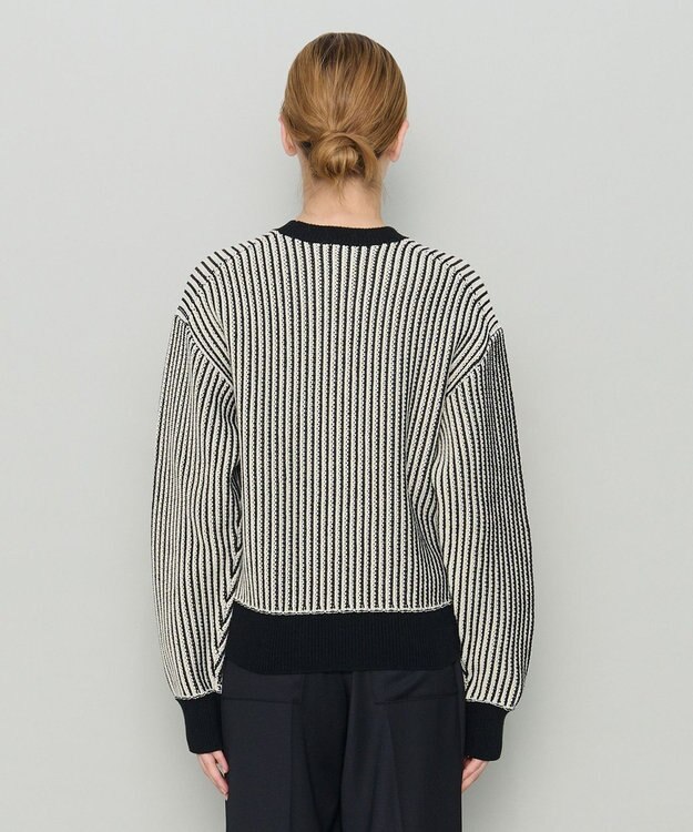 JOSEPH 【洗える】バイオテープコットン　ラウンドネックニット Black