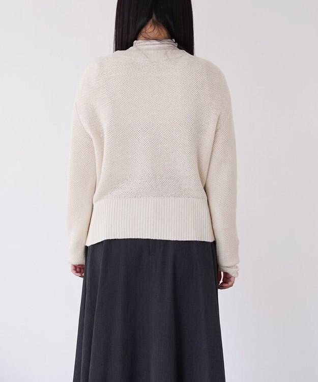 TOQUE 〈大草直子さんアドバイザー〉ベビーアルパカ×シルクハニカムニットトップス オフ