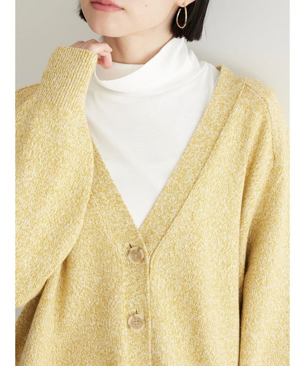 AMERICAN HOLIC ＭＩＸＶネックニットカーディガン Mustard