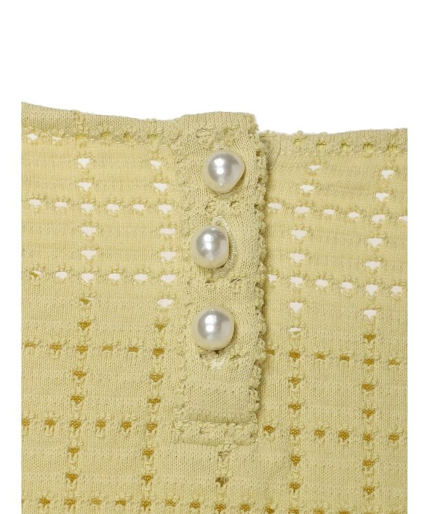 earth music&ecology ジャガードレースプルオーバー Yellow