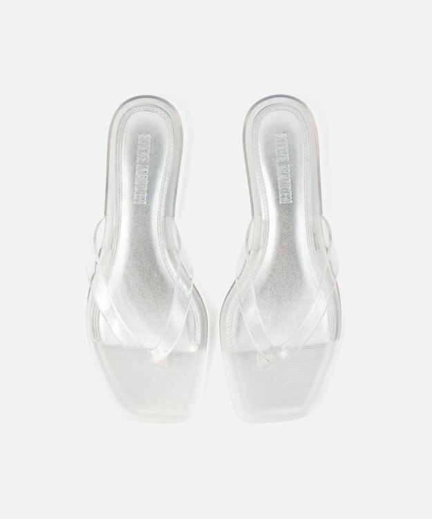 STEVE MADDEN TRELLA-J クリアトングフラットサンダル クリア