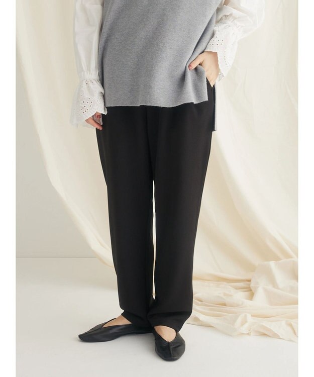CRAFT STANDARD BOUTIQUE ストレッチカラーイージーパンツ Black