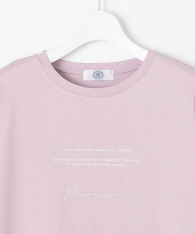 J.PRESS LADIES ロゴ Tシャツ ふじ色系