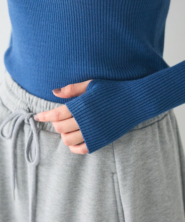 CRAFT STANDARD BOUTIQUE 洗える/とてもちリブタートルネックニットプルオーバー/24AW Blue