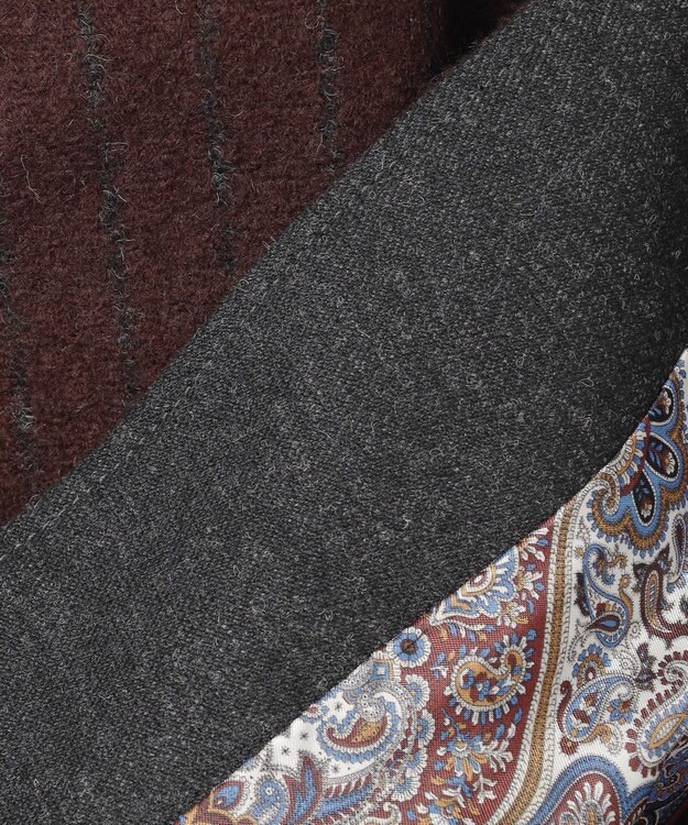 JOSEPH ABBOUD 【イタリア素材/軽量/ストレッチ】ワイドチョークストライプ  ブルゾン ダークブラウン系2