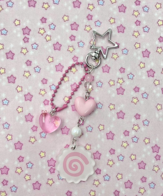 ハートぐるぐるビーズキーホルダー / WEGO | ファッション通販