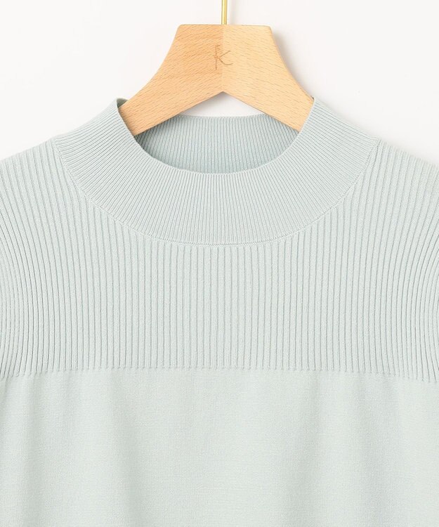 組曲 【洗える】Elenaパフスリーブ ニット グリーン系