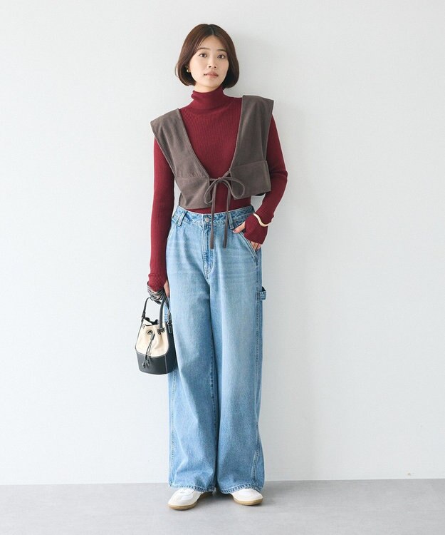 CRAFT STANDARD BOUTIQUE 洗える/とてもちリブタートルネックニットプルオーバー/24AW Bordeaux
