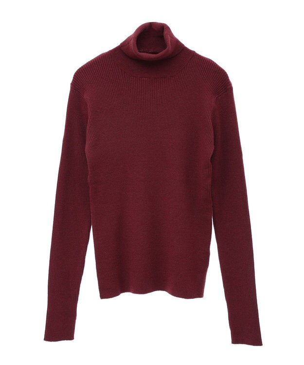 CRAFT STANDARD BOUTIQUE 洗える/とてもちリブタートルネックニットプルオーバー/24AW Bordeaux