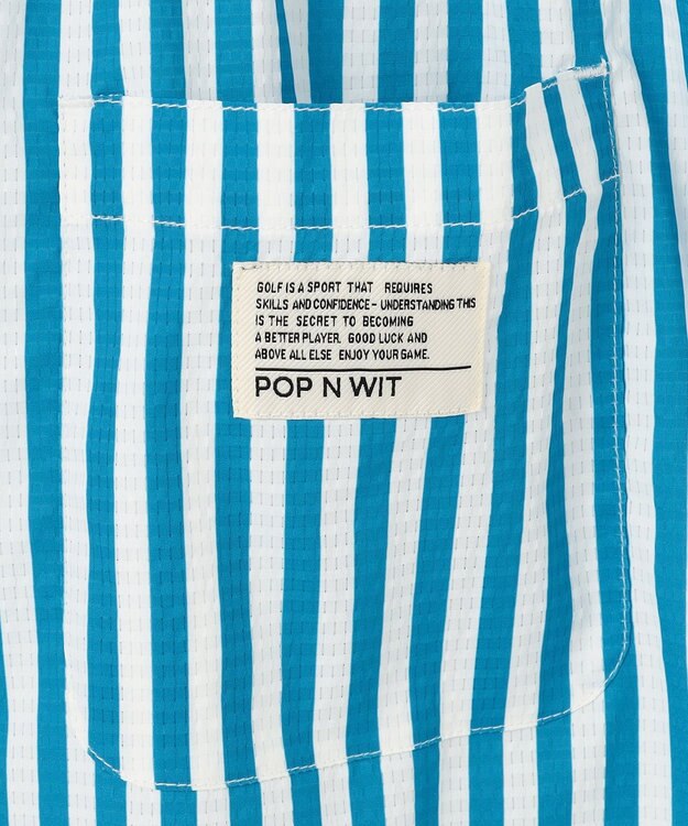 PW CIRCULUS 【高通気 / 軽撥水 / 軽量のDotAir 使用】【WOMEN】ストライプ柄ワンピ サックスブルー系2