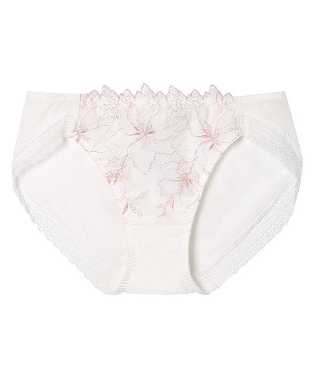 une nana cool 小さく見せるミニマイザーブラ レース ショーツ ホワイト×ピンク