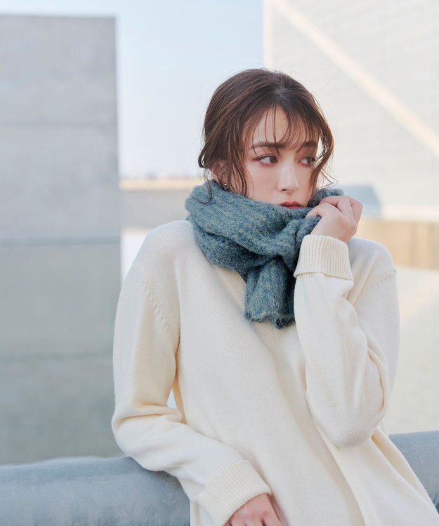 Tiaclasse リブ編みマフラー ミント